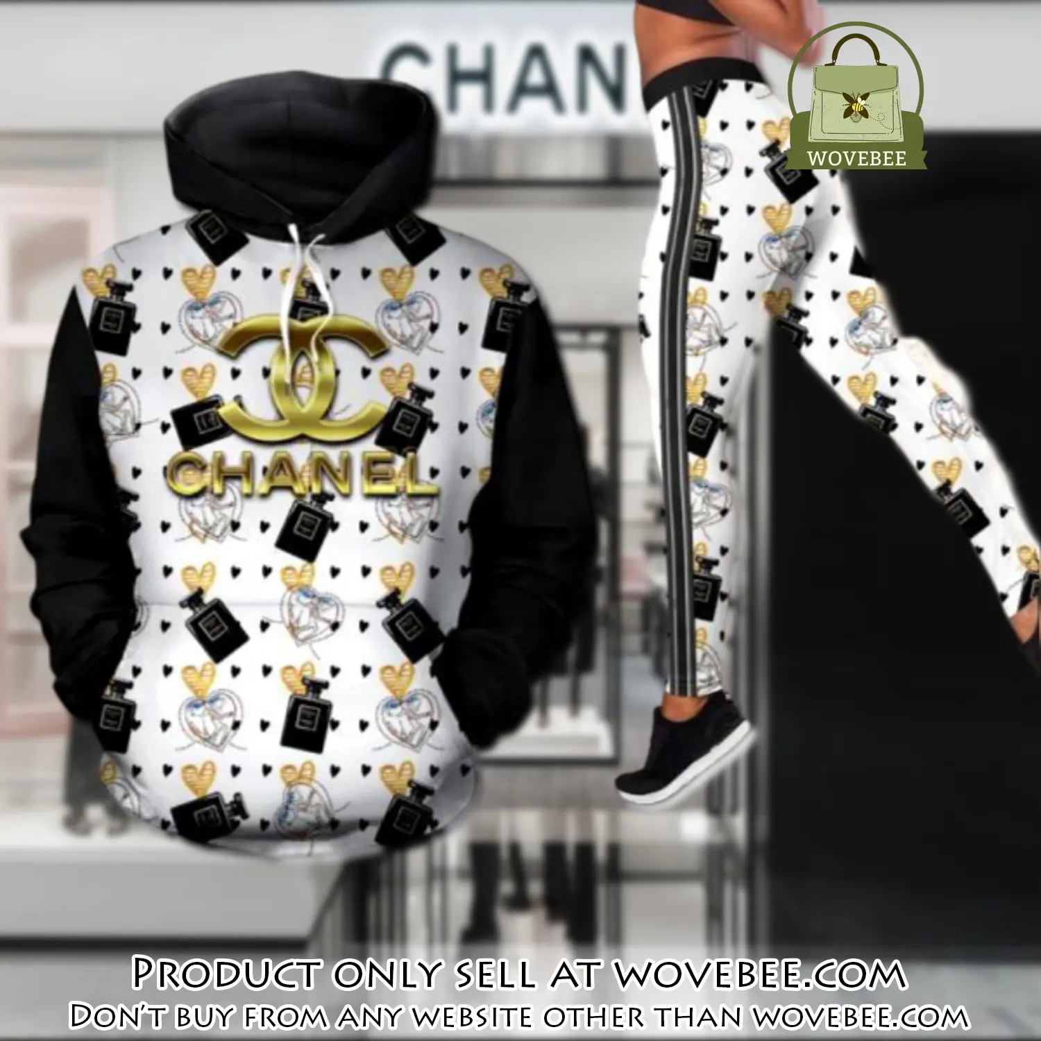 Chanel perfume hoodie legging set luxury for women wvb5817349